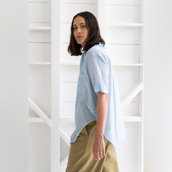 CP Shades Georgia button down shirt in Sky, Size M - Picture 6 of 14